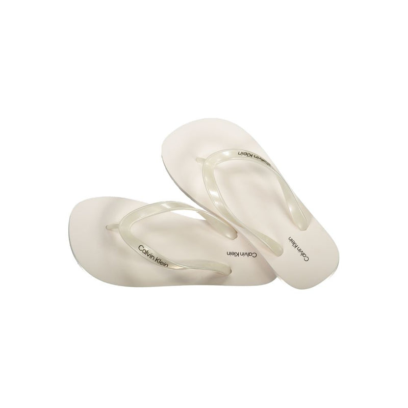 Sandales en polyuréthane blanc pour femme Calvin Klein