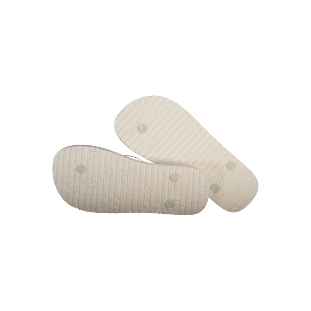 Sandales en polyuréthane blanc pour femme Calvin Klein