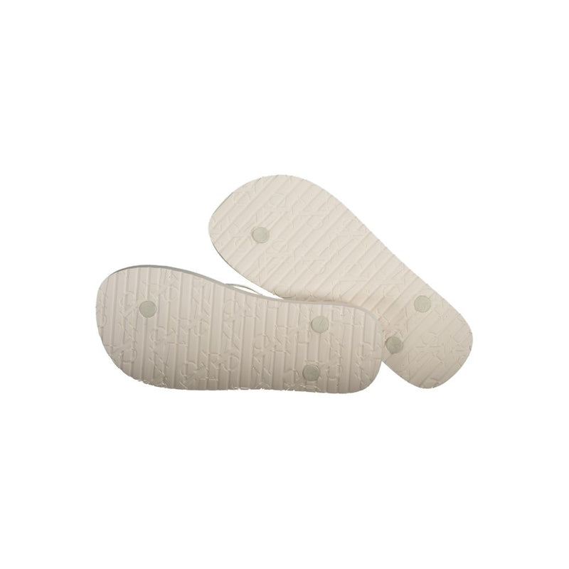 Sandales en polyuréthane blanc pour femme Calvin Klein