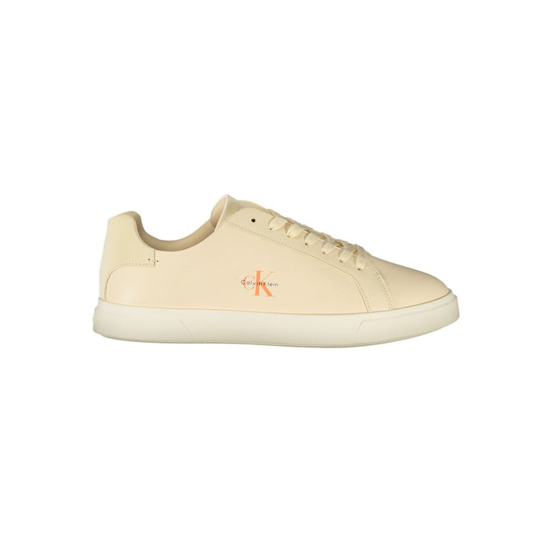Baskets beiges en polyuréthane pour femme Calvin Klein