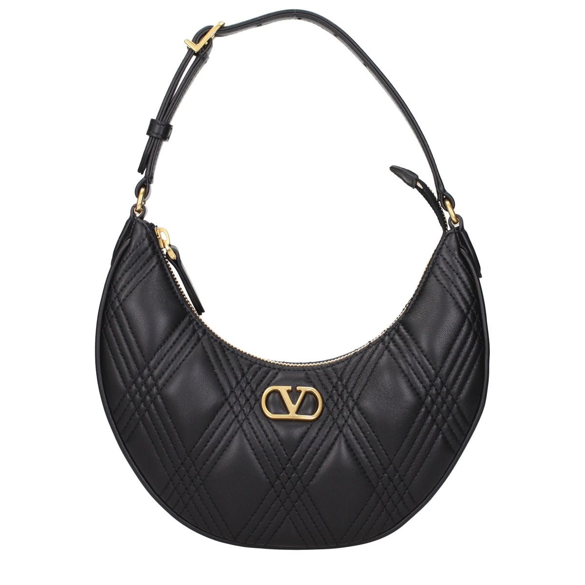 Sac à bandoulière en cuir noir Valentino Garavani