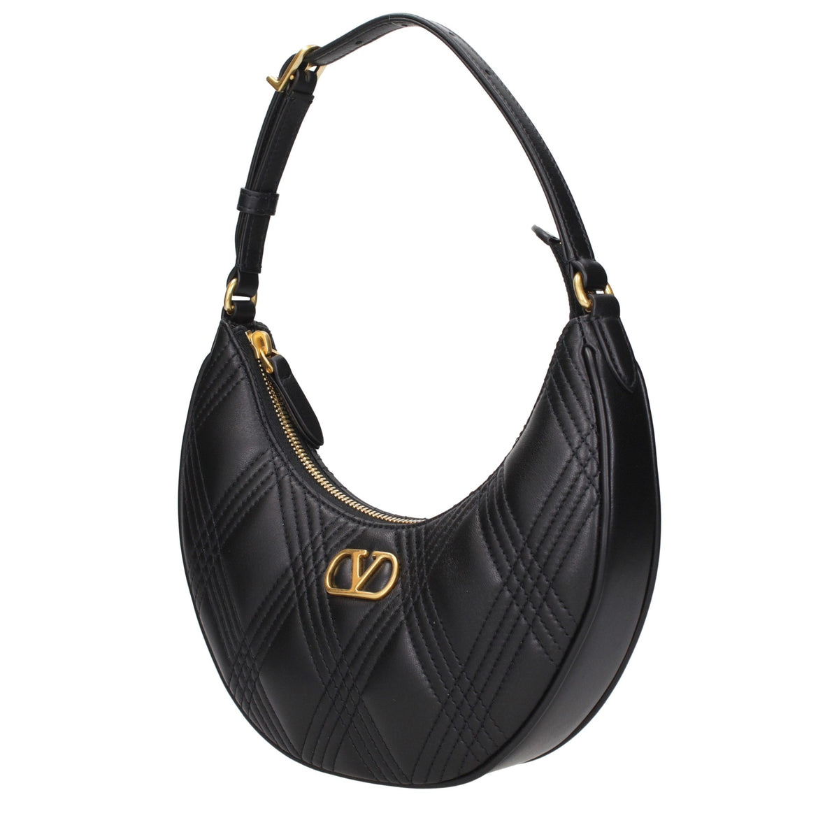 Sac à bandoulière en cuir noir Valentino Garavani