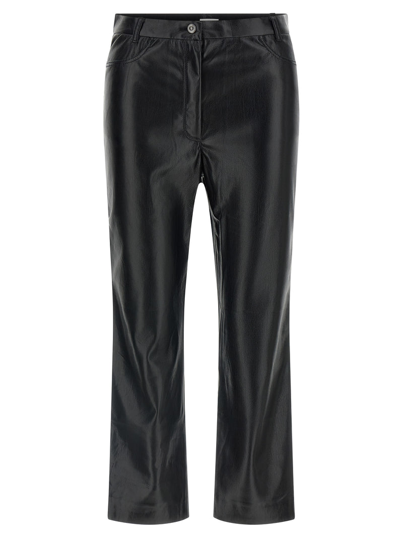 The Andamane Black Polyester Casual Pants