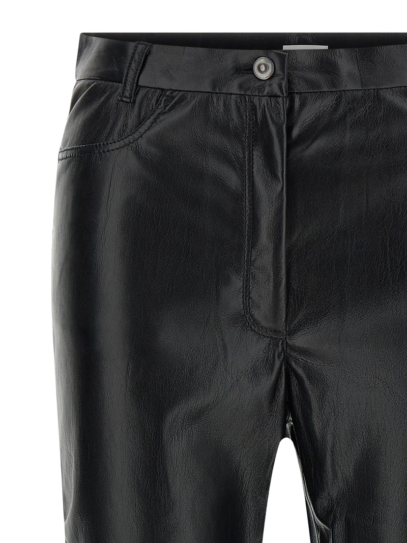 The Andamane Black Polyester Casual Pants