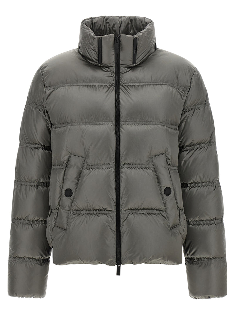 Moncler Gray Polyamide Full-Length Jacket