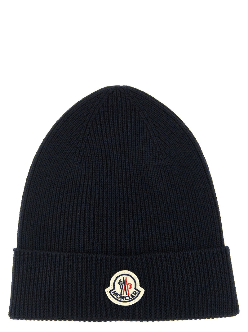Moncler Blue Virgin Wool Beanie