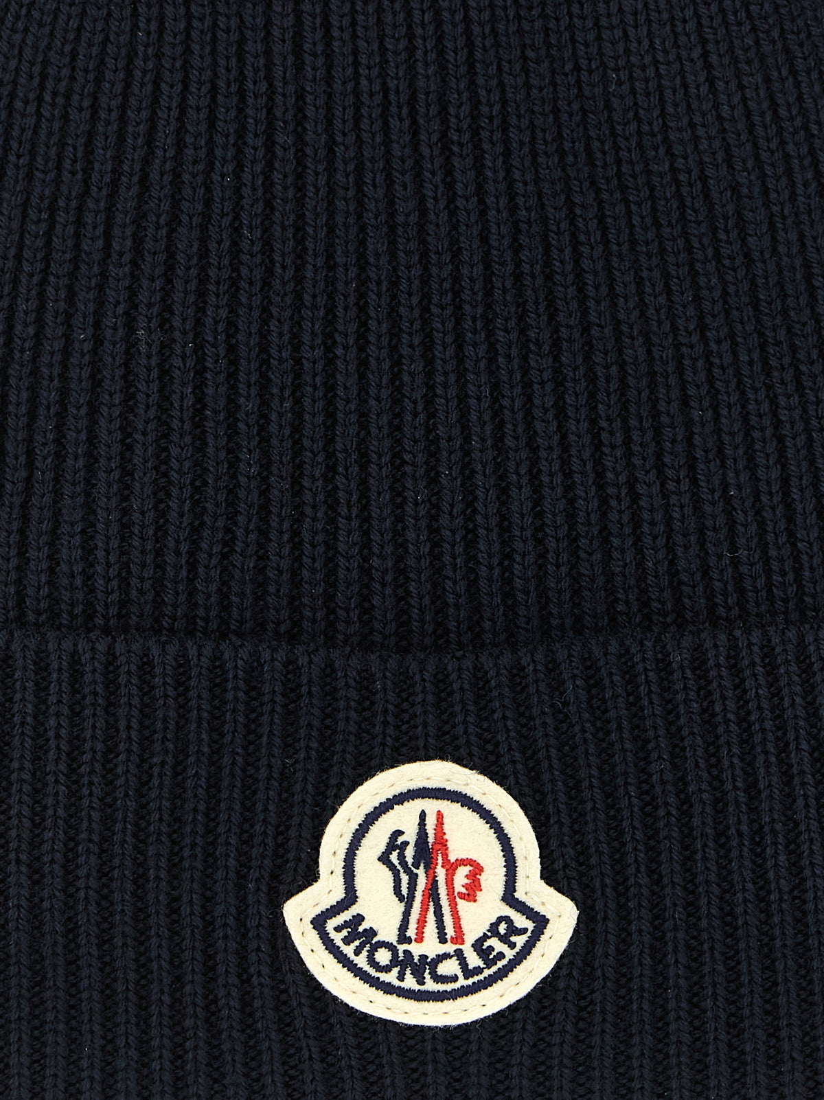 Bonnet Moncler en laine vierge bleu