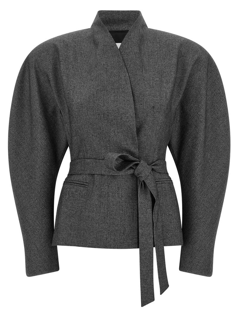 The Andamane Gray Polyester Blazer