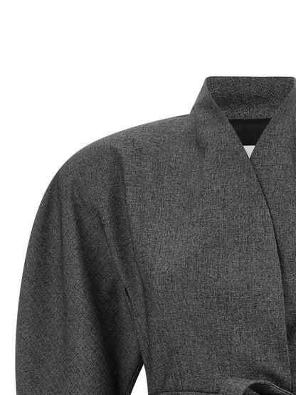 The Andamane Gray Polyester Blazer