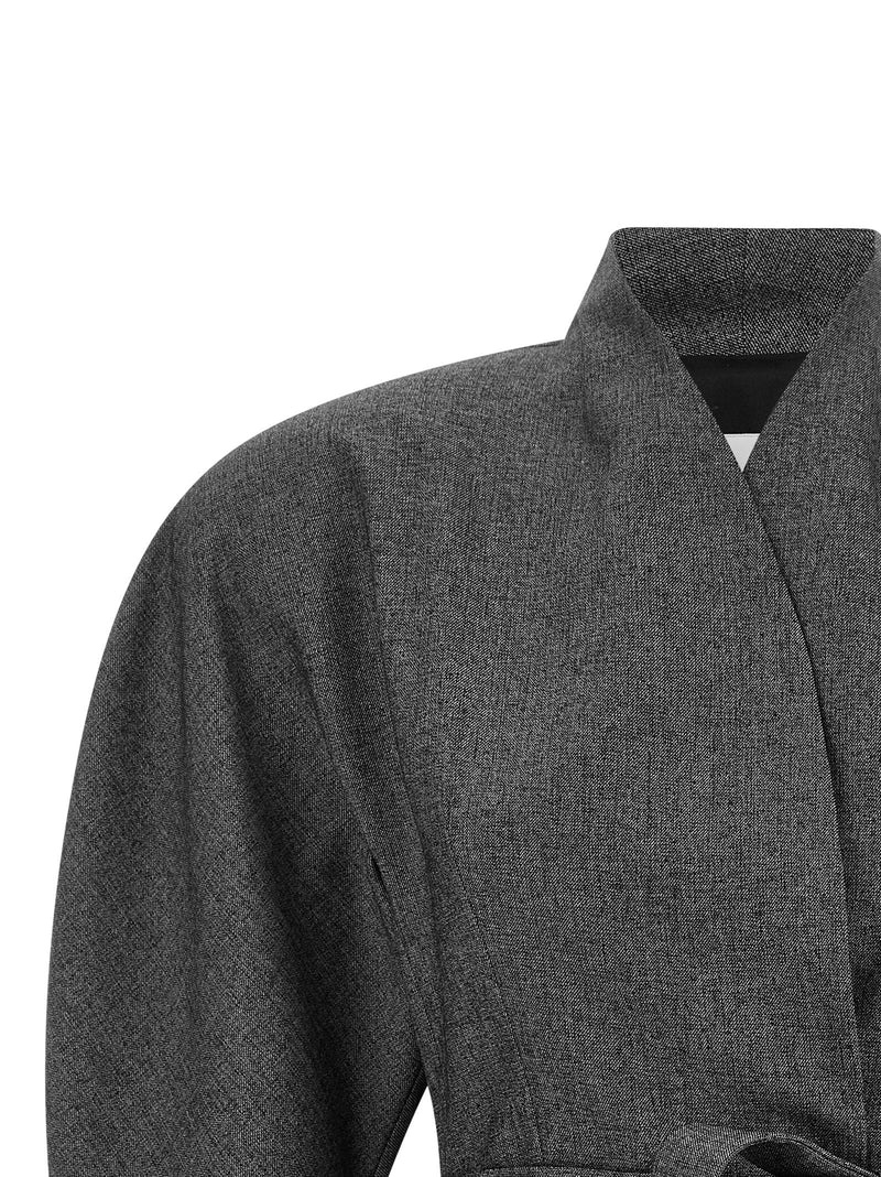 The Andamane Gray Polyester Blazer