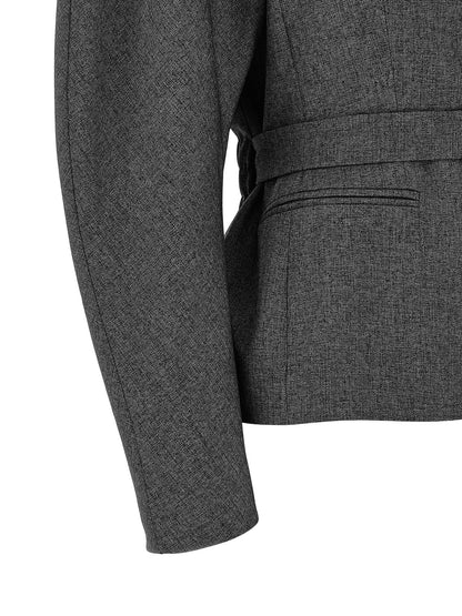 The Andamane Gray Polyester Blazer