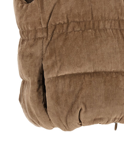Brunello Cucinelli Beige Viscose Sleeveless Jacket