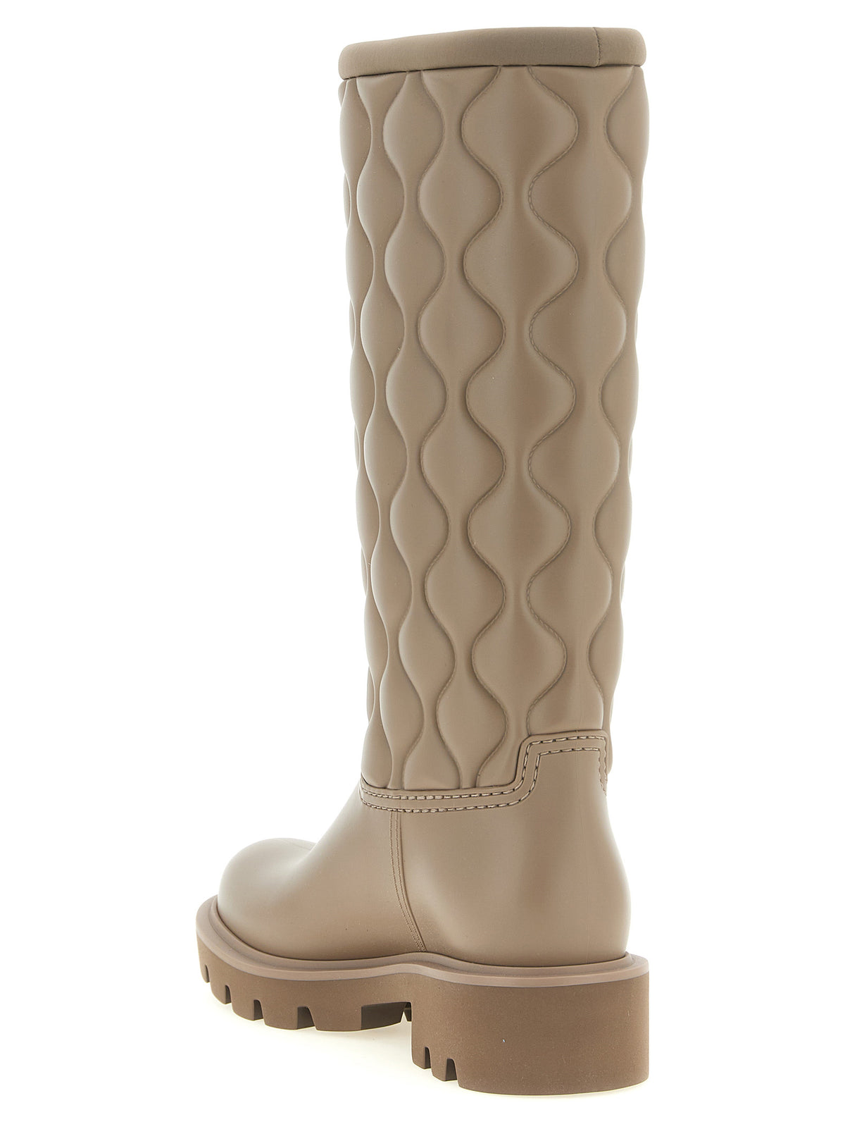 Moncler Bottes hautes beiges en PVC