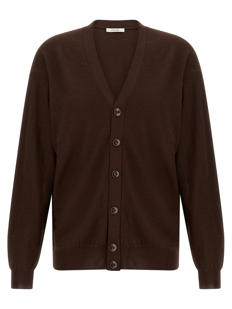 Lemaire Bordeaux Wool Cardigan