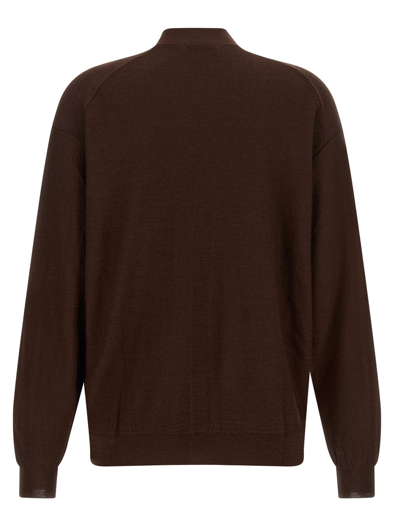 Lemaire Bordeaux Wool Cardigan