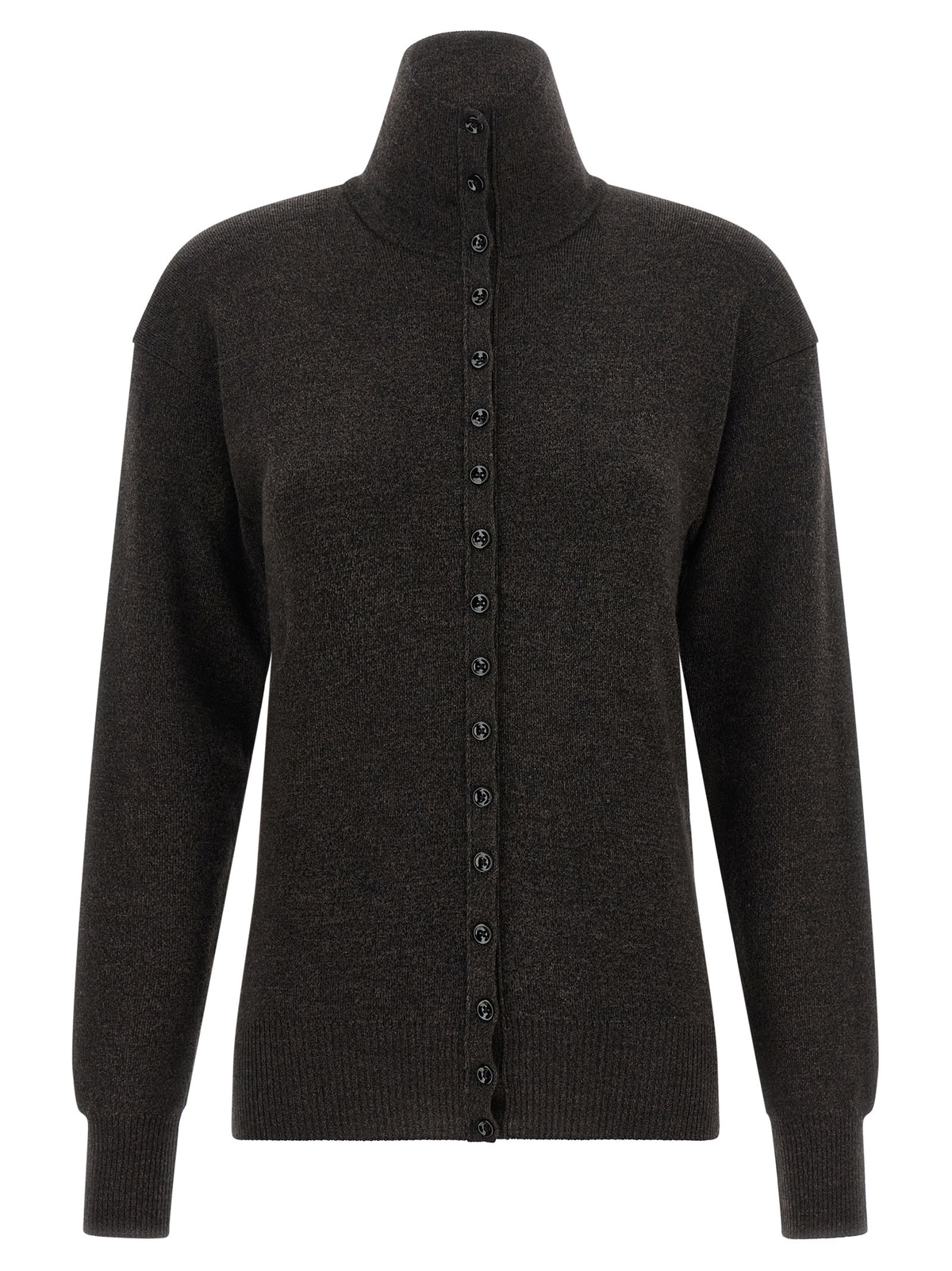 Cardigan en laine marron Lemaire