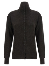 Cardigan en laine marron Lemaire
