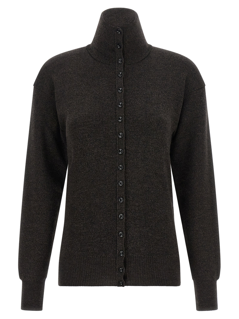 Lemaire Brown Wool Cardigan