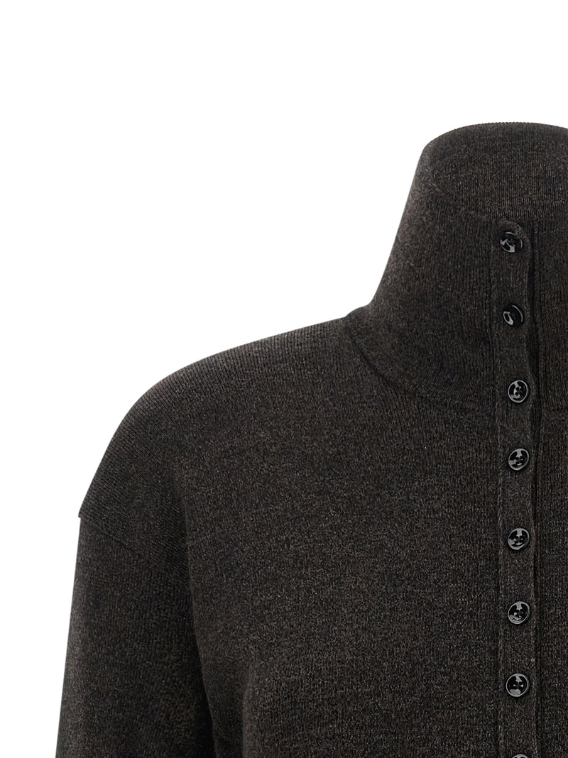 Lemaire Brown Wool Cardigan