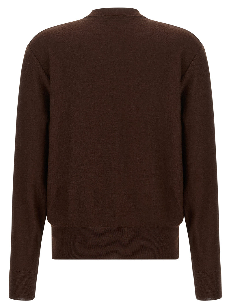 Lemaire Bordeaux Wool Cardigan