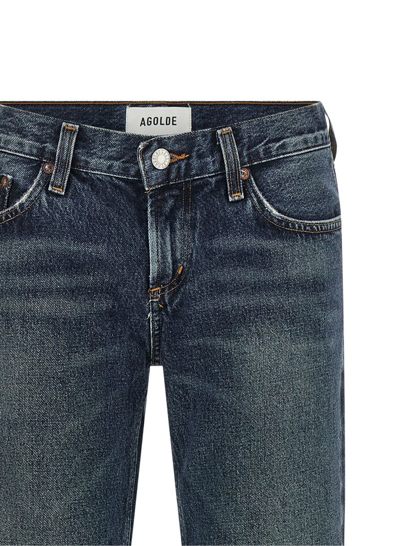 Agolde Blue Cotton Bootcut Jeans