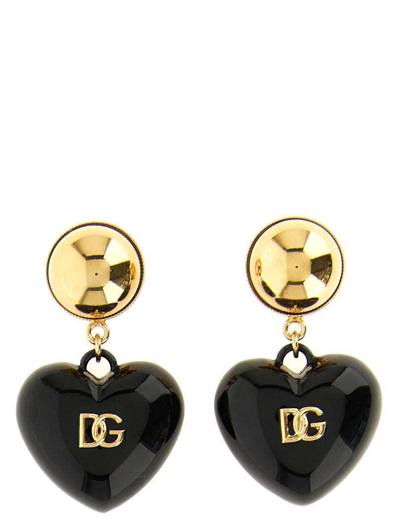 Dolce & Gabbana Black Brass Earrings