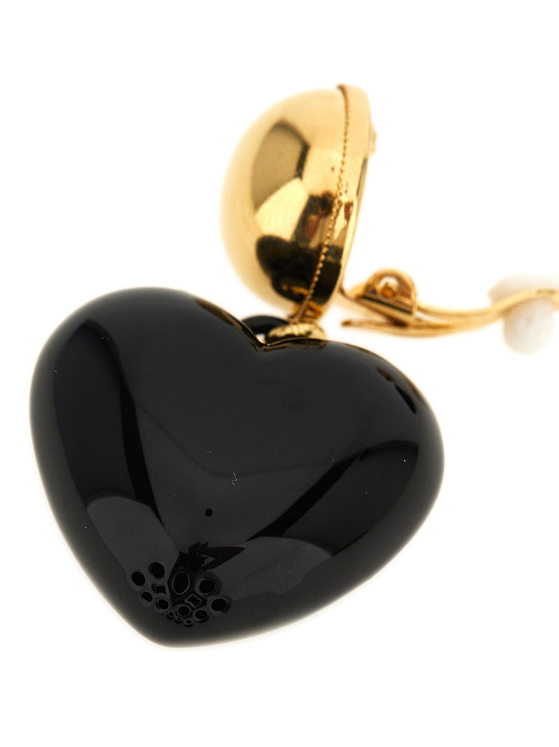 Dolce & Gabbana Black Brass Earrings