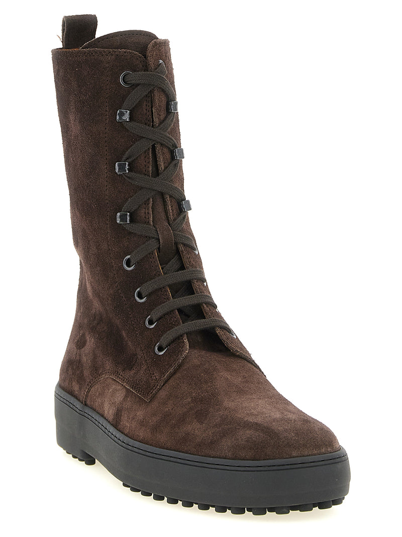 Tod's Brown Calfskin Ankle Boots
