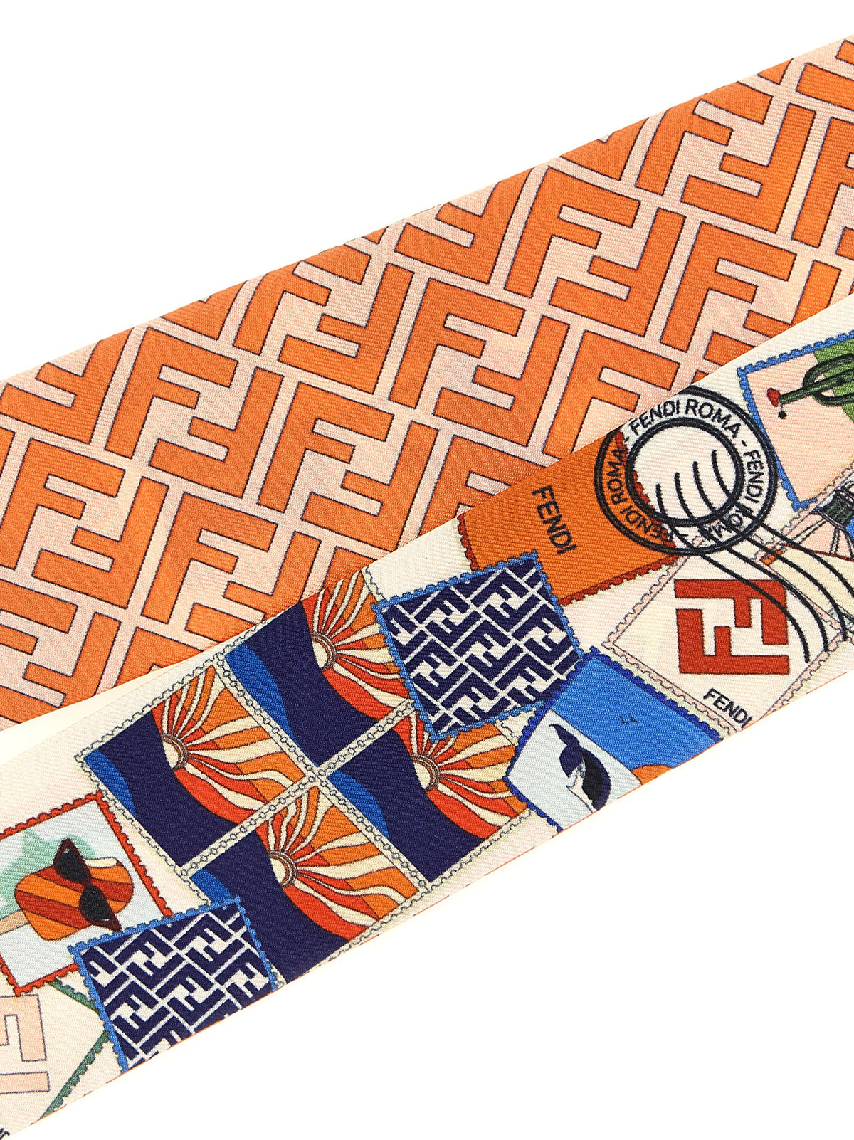 Foulard pour Cheveux Fendi en Soie Multicolore