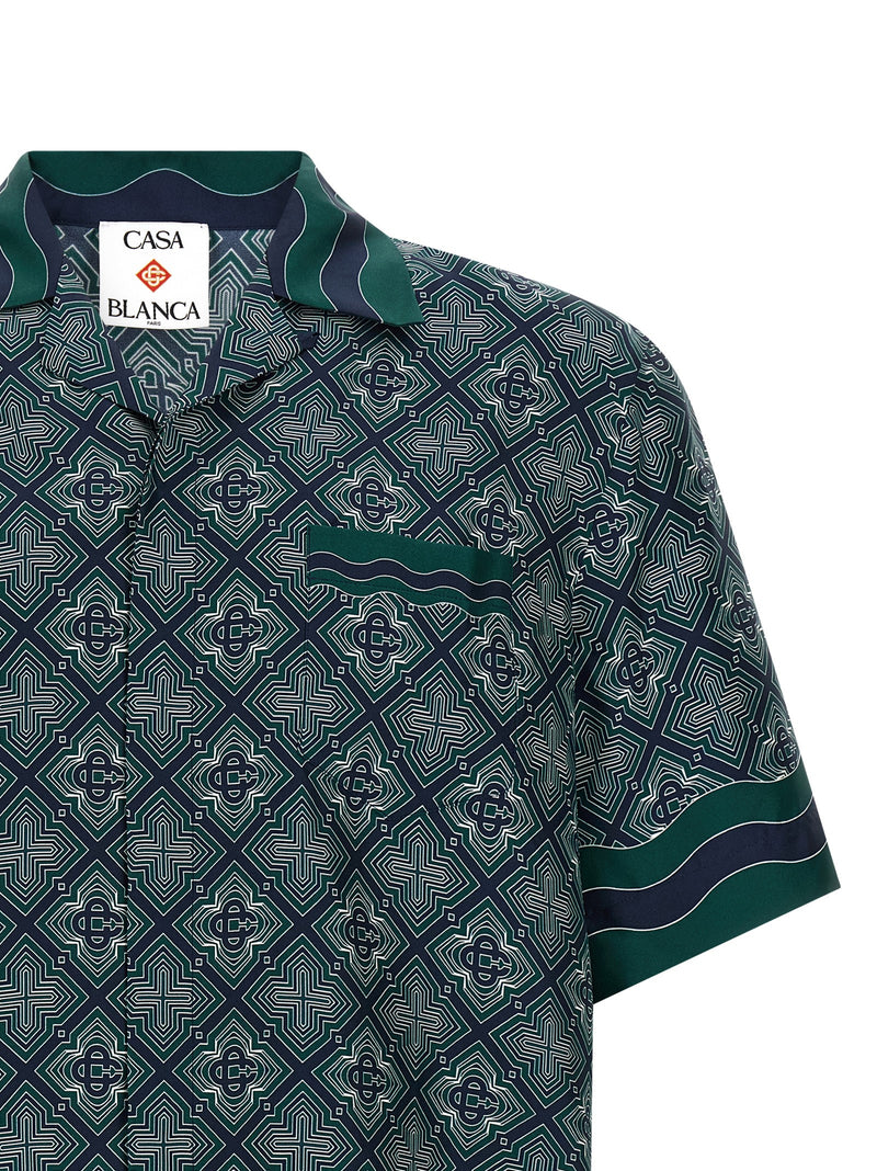 Casablanca Bicolor Silk Blouse