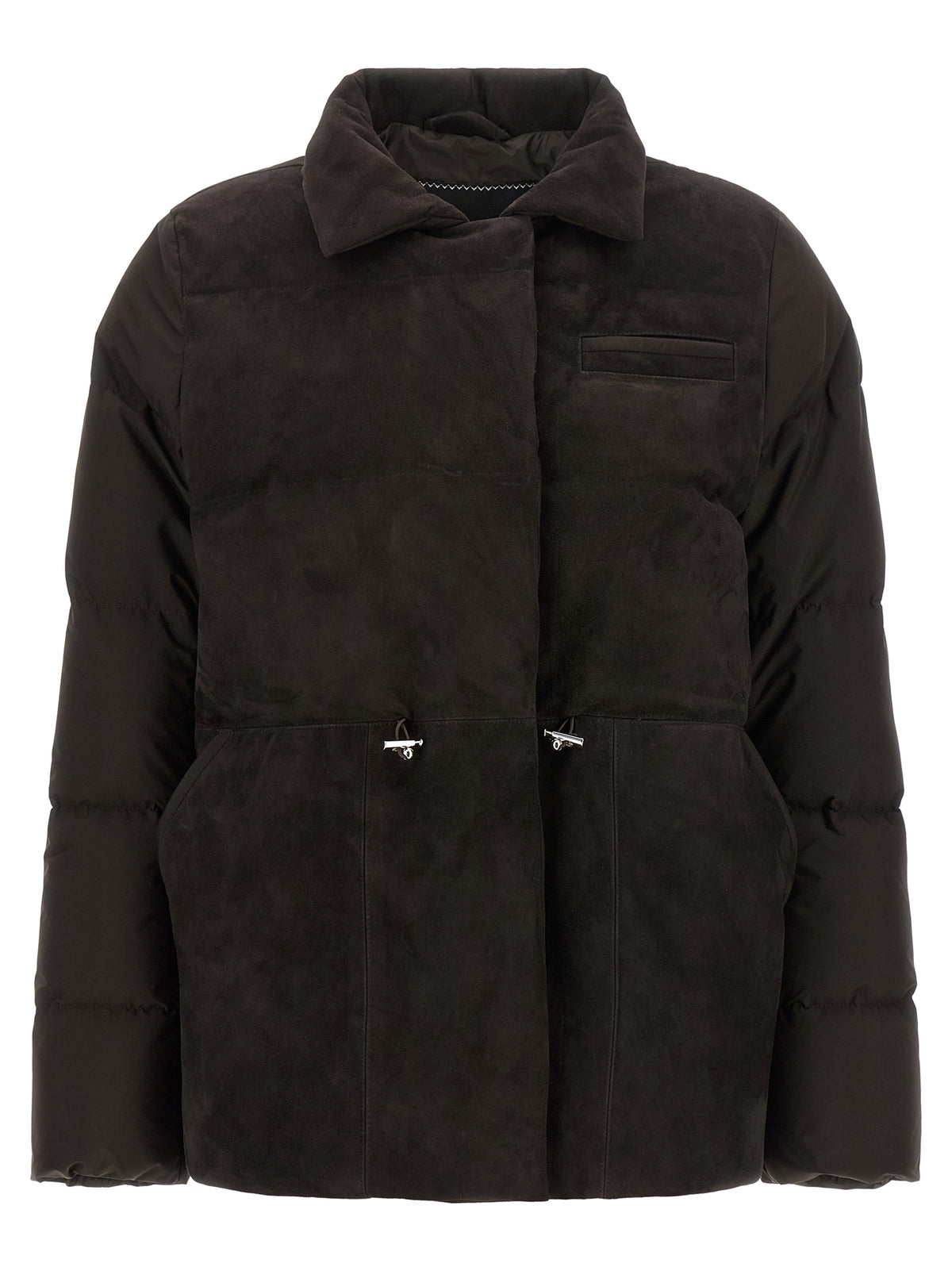 Veste longue Kiton en polyamide marron