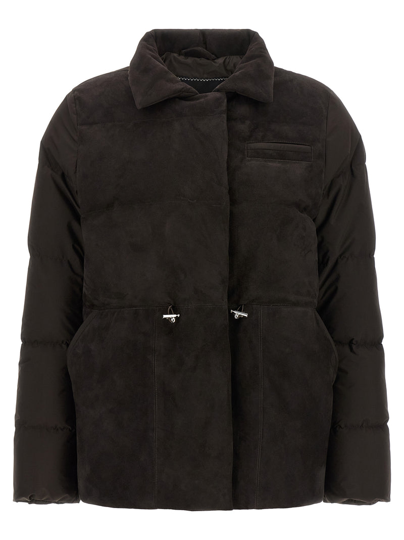 Kiton Brown Polyamide Full-Length Jacket