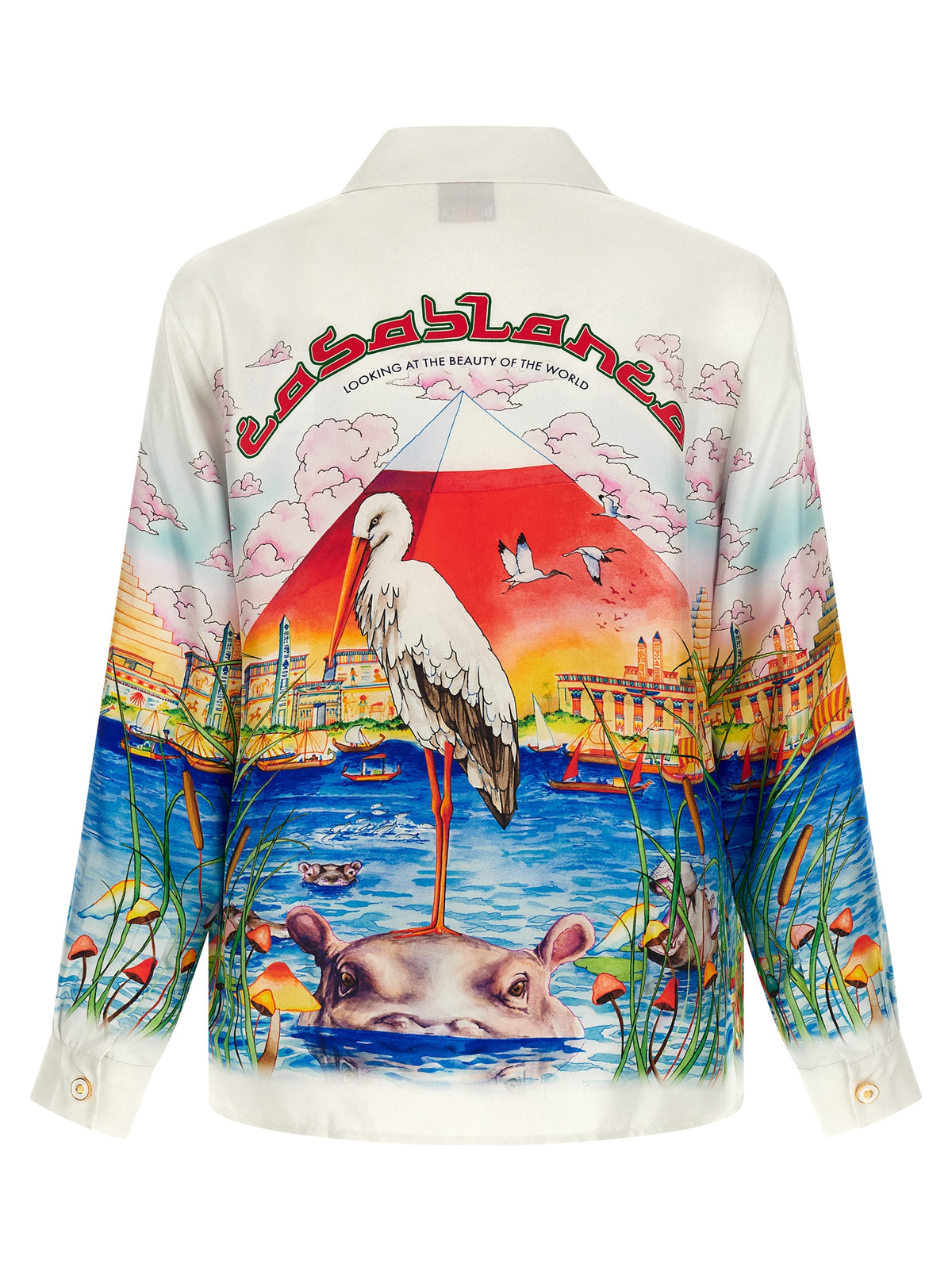 Blouse en soie multicolore Casablanca