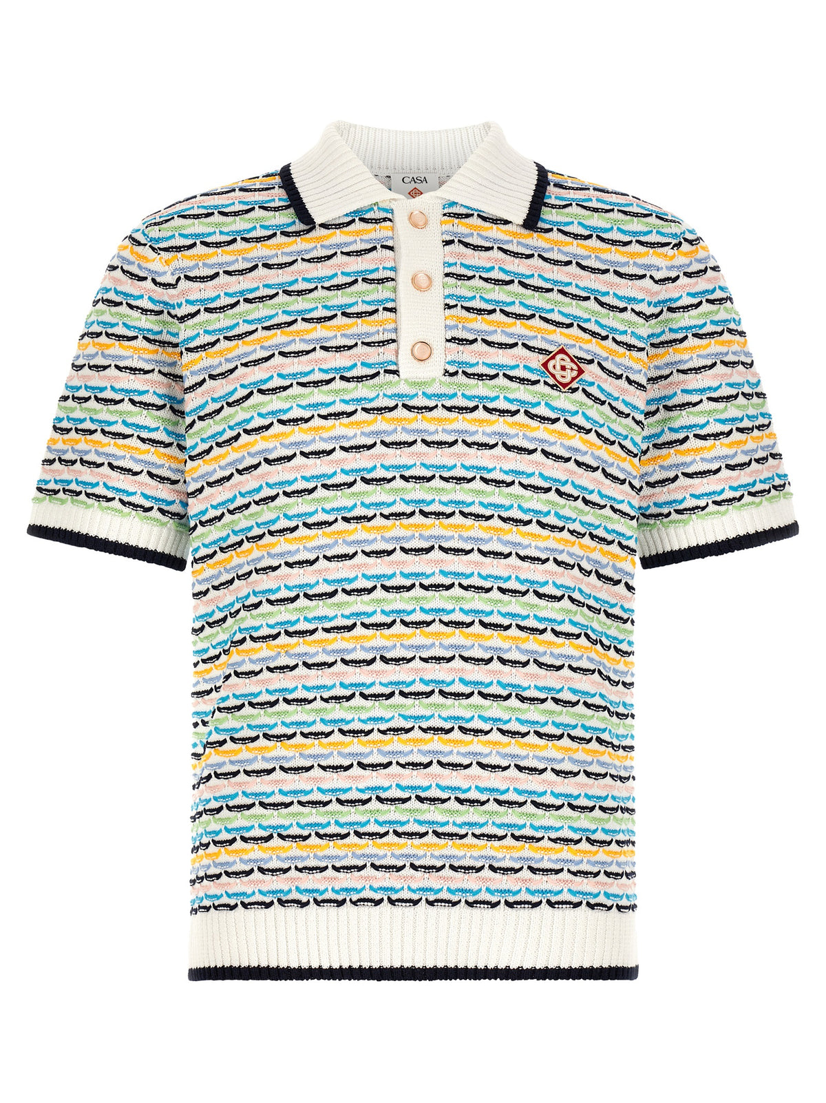 Polo Casablanca en coton multicolore