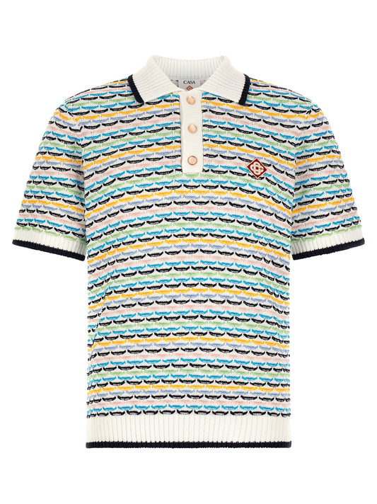 Casablanca Multicolor Cotton Polo Shirt