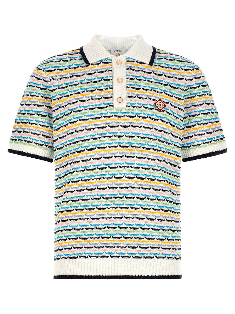 Casablanca Multicolor Cotton Polo Shirt