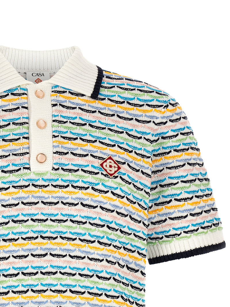 Casablanca Multicolor Cotton Polo Shirt