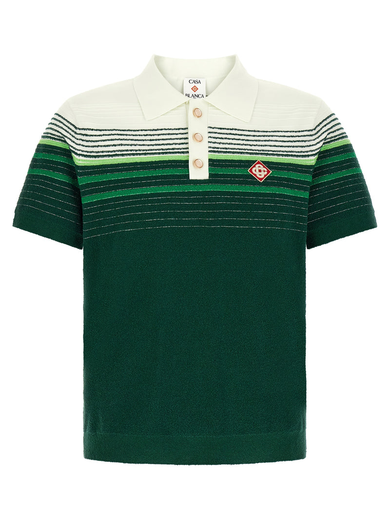 Casablanca Bicolor Cotton Polo Shirt