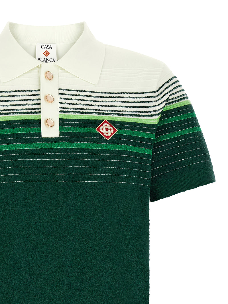 Casablanca Bicolor Cotton Polo Shirt