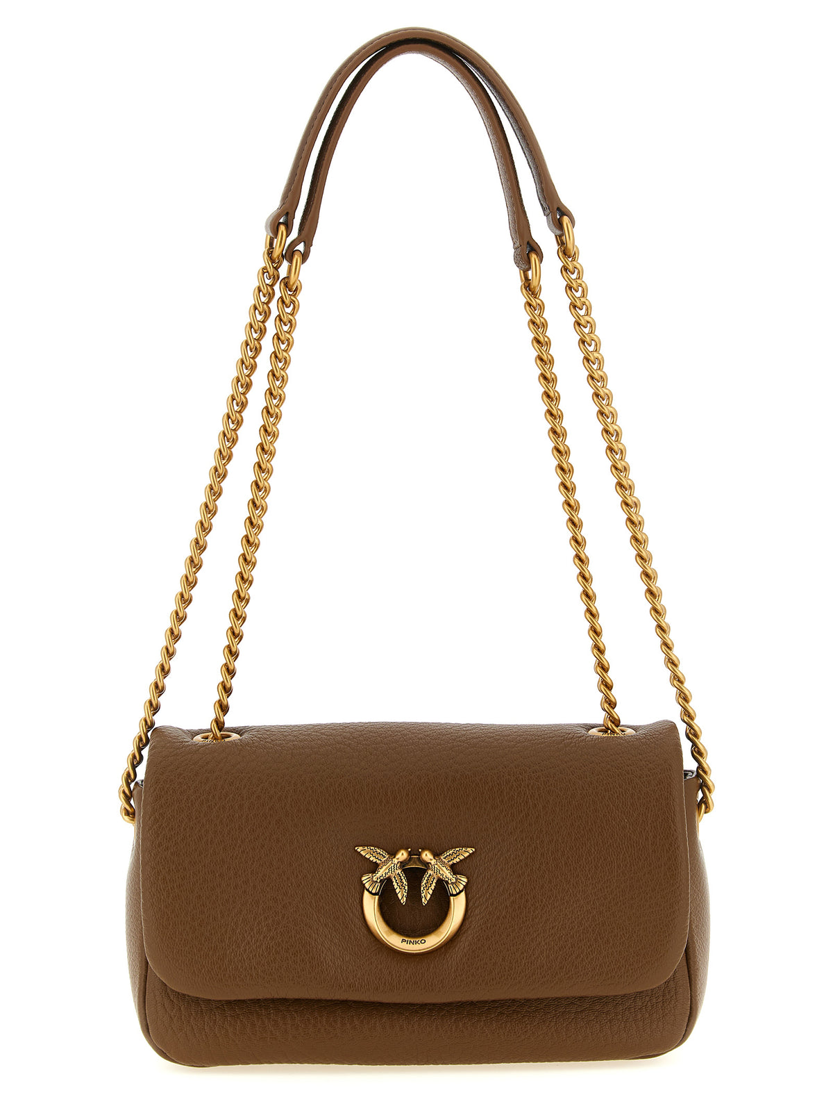 Sac bandoulière PINKO en cuir d'agneau marron