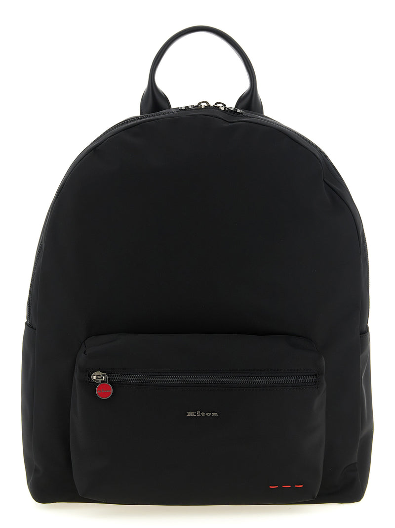 Kiton Black Polyamide Backpack