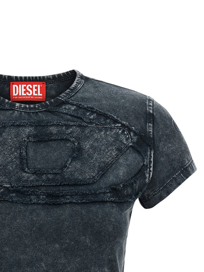 Diesel Gray Cotton T-Shirt