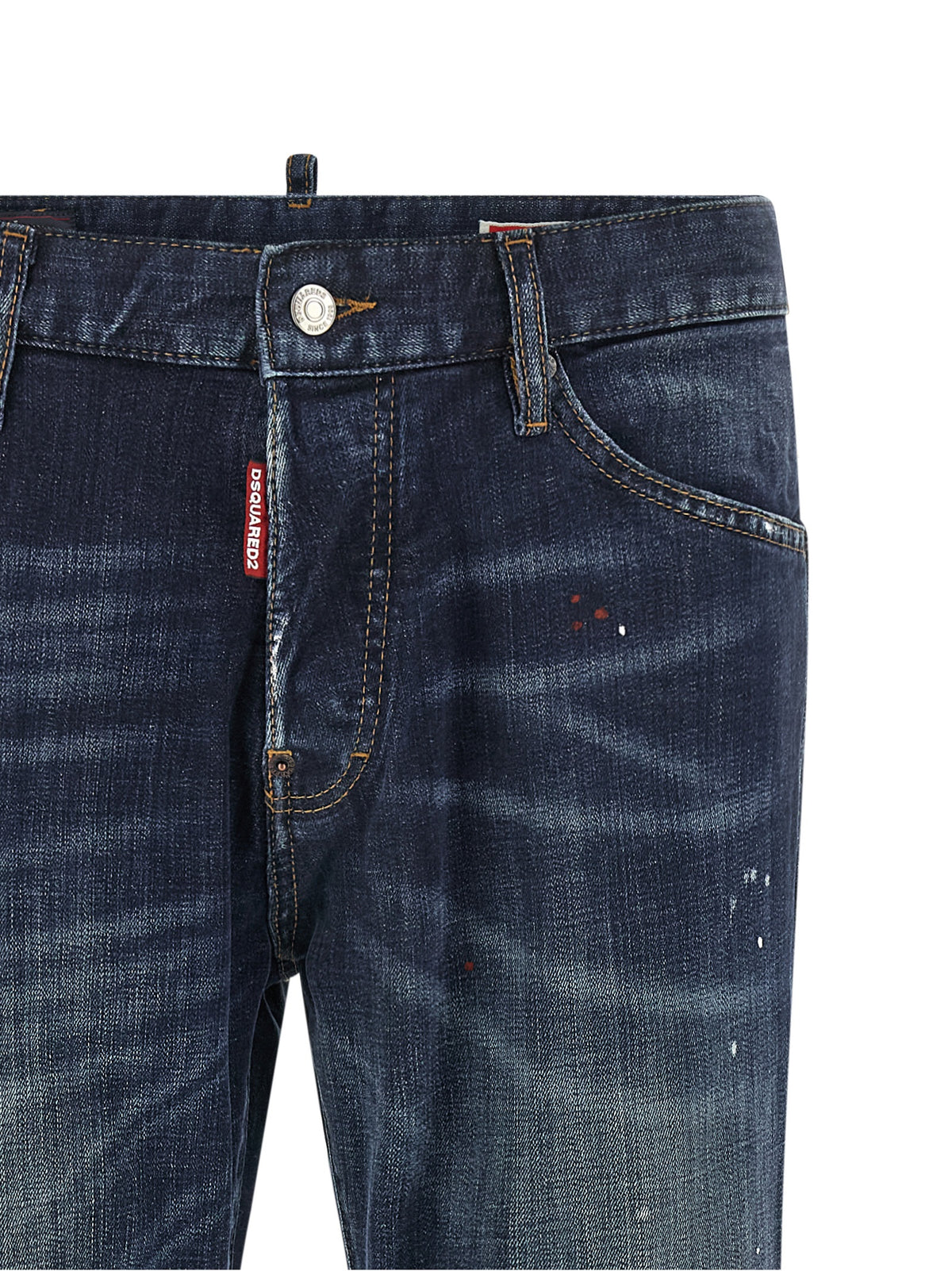 Jean droit Dsquared² en coton bleu