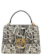 PINKO Gray Calfskin Handbag
