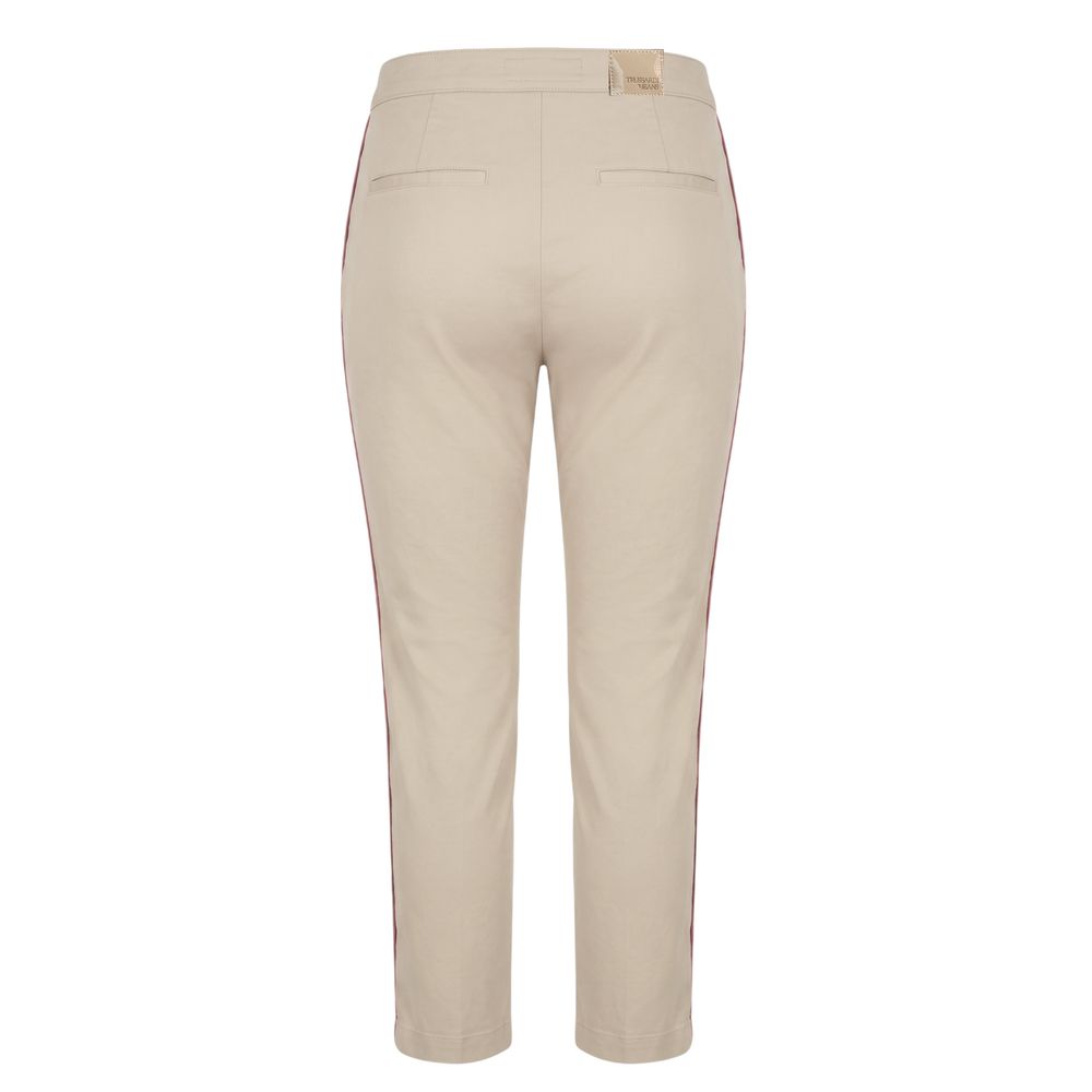 Pantalon Femme Trussardi Jeans Coton Beige
