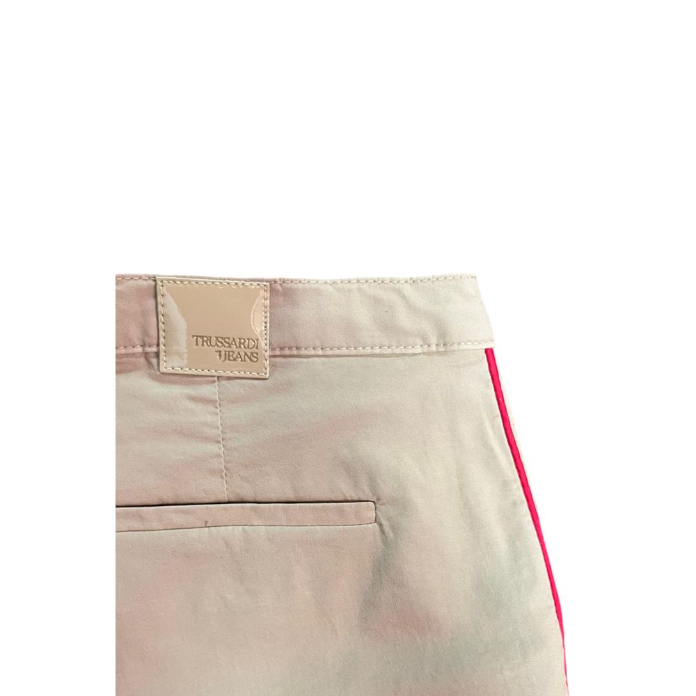 Pantalon Femme Trussardi Jeans Coton Beige