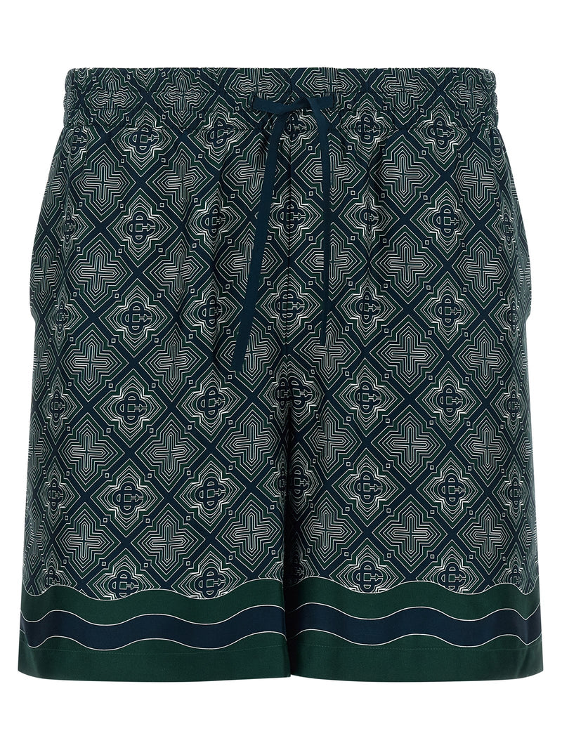 Casablanca Multicolor Silk Bermuda Shorts
