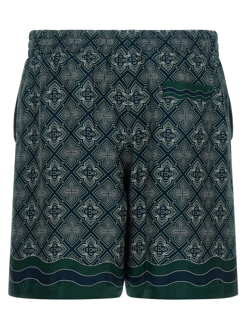 Casablanca Multicolor Silk Bermuda Shorts