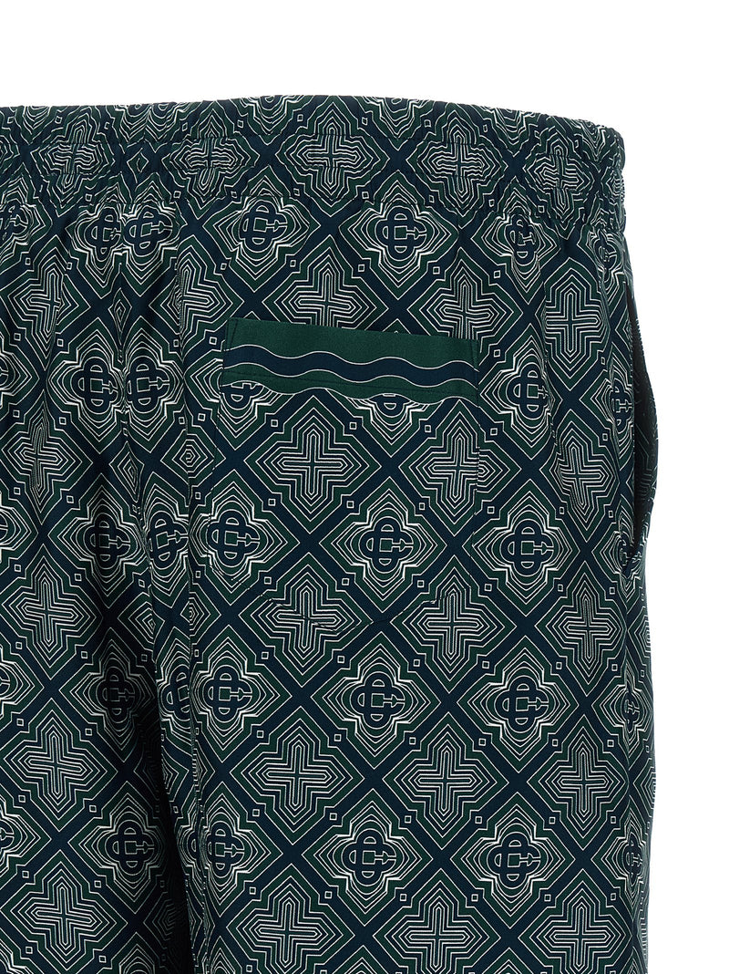 Casablanca Multicolor Silk Bermuda Shorts