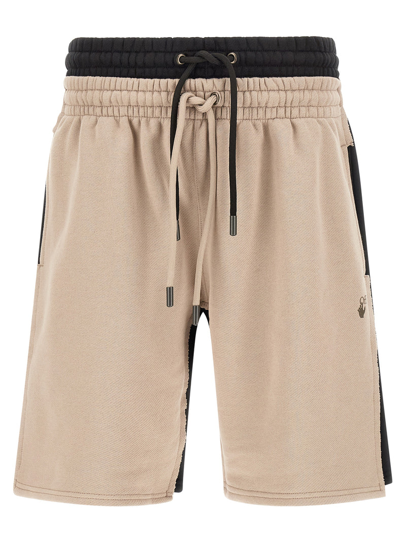 Off-White Multicolor Cotton Bermuda Shorts